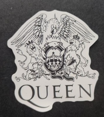 Sticker (abtibild) Queen Crest Alb-Negru (JBG)