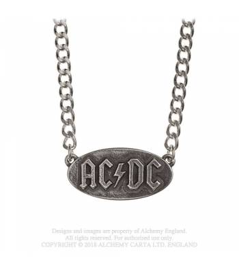 PP509 Medalion AC/DC: logo tag Neck Chain (lichidare stoc) - Bestial.ro