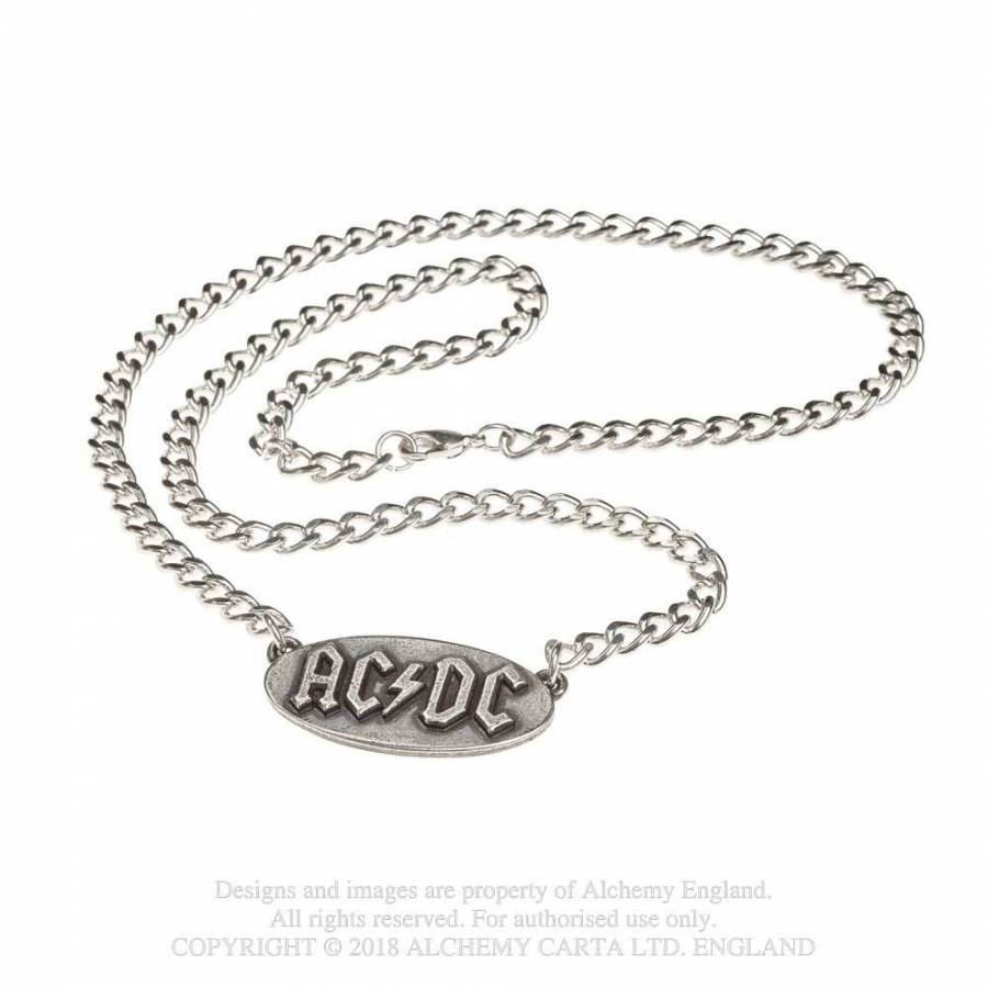 PP509 Medalion AC/DC: logo tag Neck Chain (lichidare stoc) - Bestial.ro