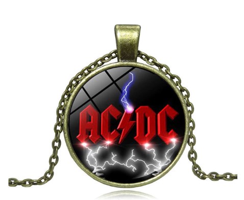Pandantiv (medalion) AC/DC rotund (JBG) - Bestial.ro