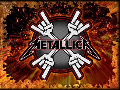Toppa tessile Rock à Gogo Metallica - Metal Horns [Misura 8,5x11,7 cm