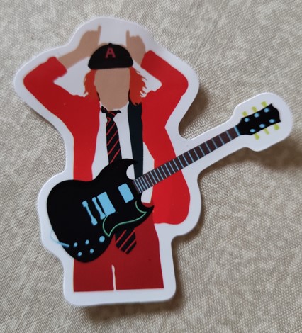 Sticker (abtibild) AC/DC Angus Horns (JBG) - Bestial.ro