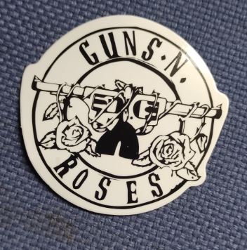 Sticker (abtibild) GUNS N ROSES Bullet Logo Alb-Negru (JBG) - Bestial.ro