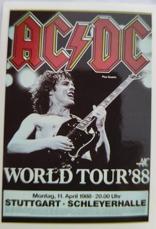 Sticker-afis AC/DC World Tour - Bestial.ro