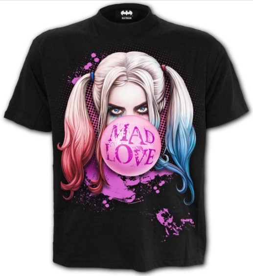 【新品L】Tefuny / HARLEY QUINN T-SHIRT Tricou G412M121 Harley Quinn Front Print t-shirt - Bestial.ro